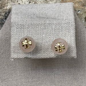 Tory Burch Pink Quartz Earrings